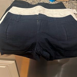 Bundle of three loft shorts. Used condition